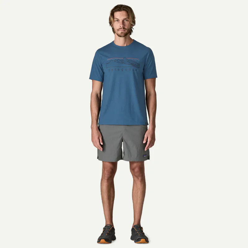 Patagonia Cap Cool Trail Shirt M's stratapeaks aquatic blue