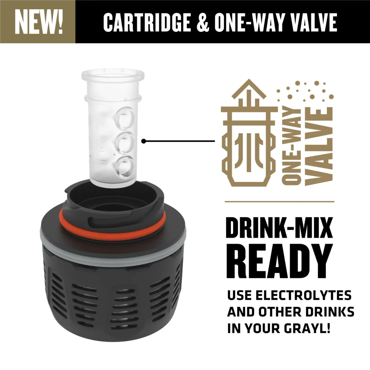 Grayl GeoPress® Purifier Bottle 710ml coyote brown