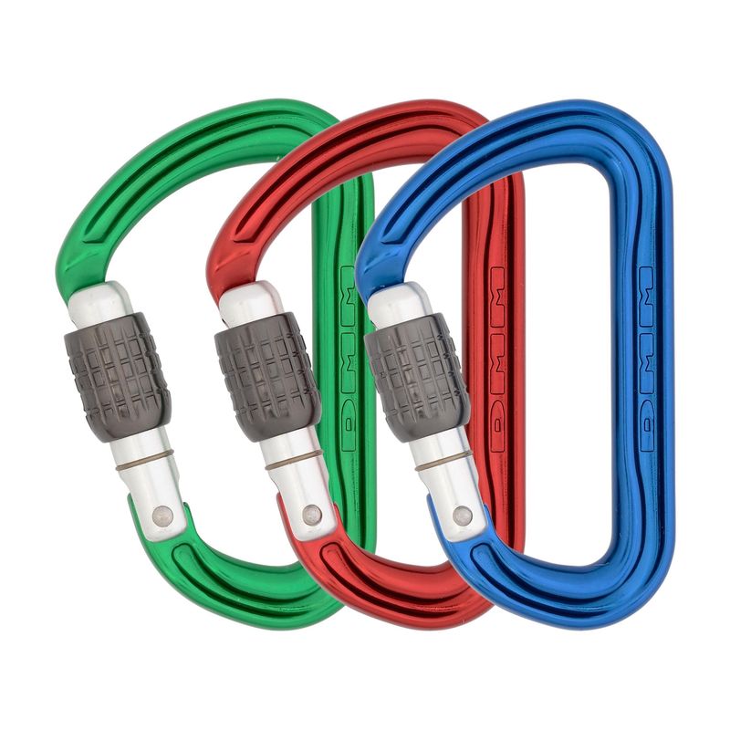 DMM Shadow Screwgate Color 3 Pack blue/red/green