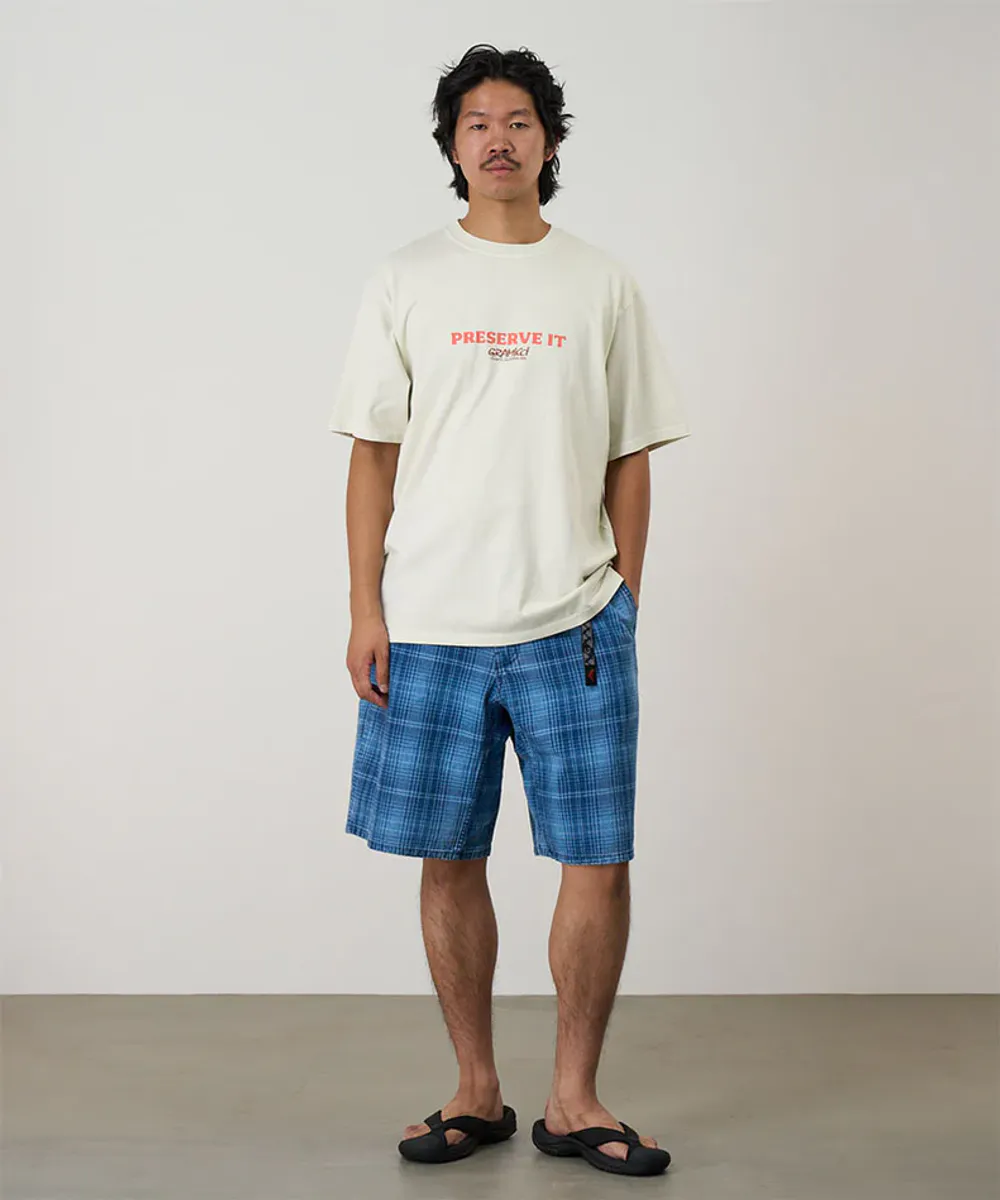 Gramicci Footprints Tee Pigment Dyed natural pigment