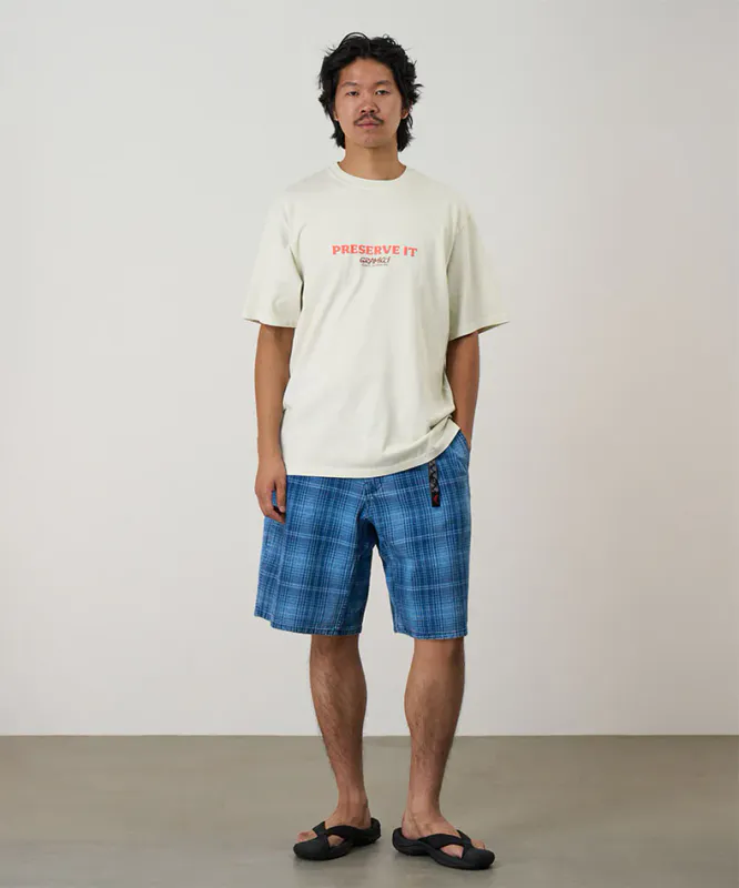 Gramicci Footprints Tee Pigment Dyed natural pigment