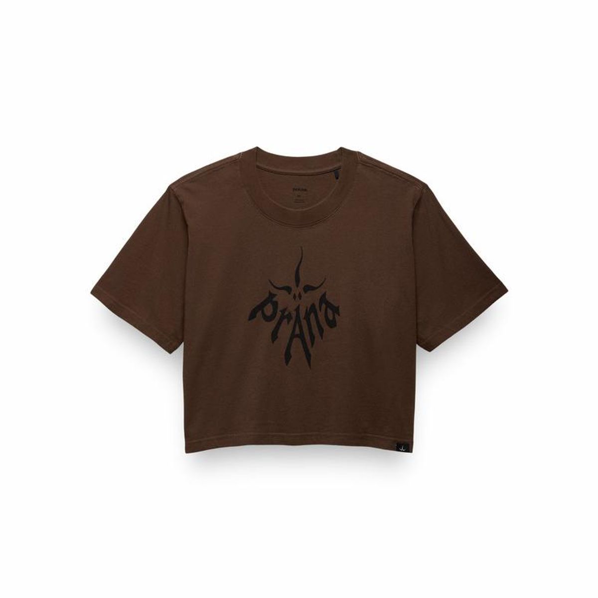 PrAna W's Heritage Graphic Crop Tee dark roast