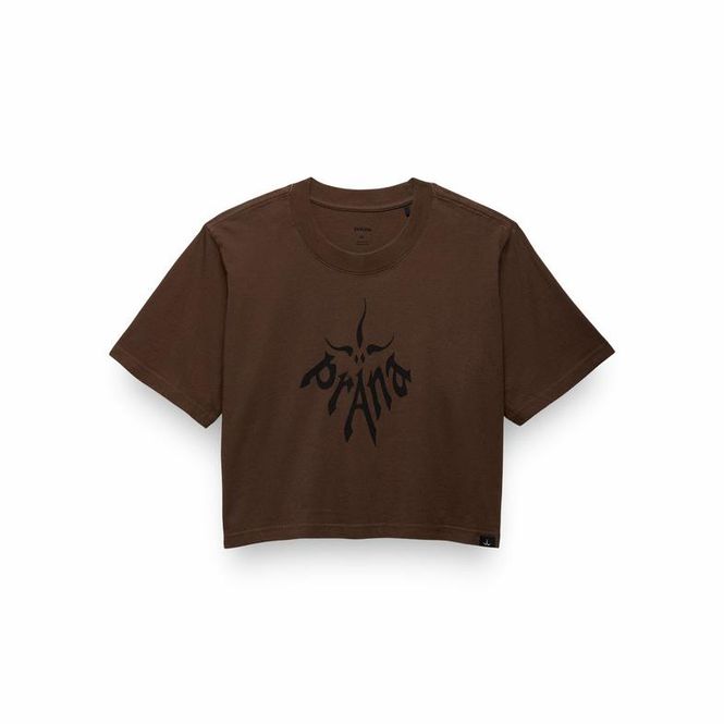 Hovedbilde PrAna W's Heritage Graphic Crop Tee dark roast