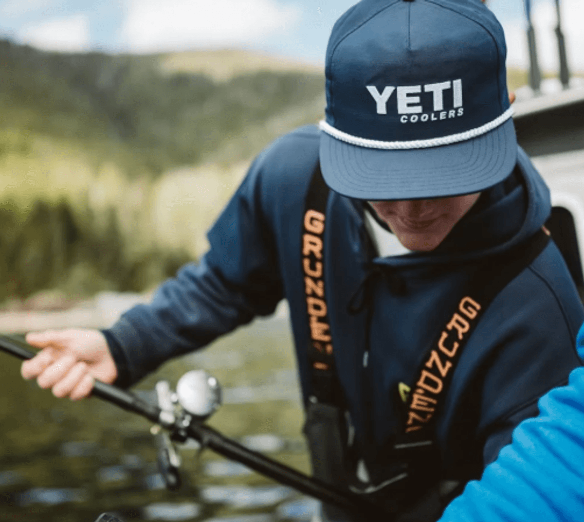 Yeti Coolers Flat Brim Rope Hat navy