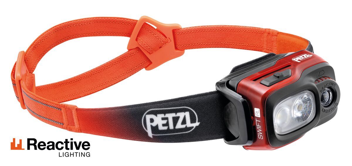 Petzl Swift® RL hodelykt orange  (1100 lumen)
